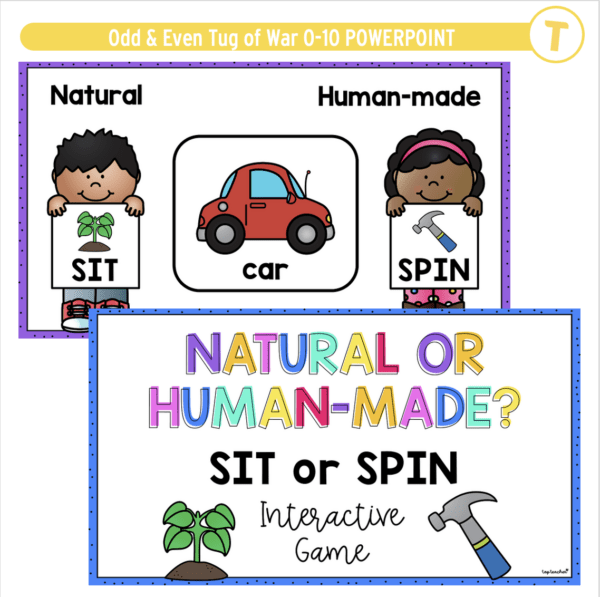 Natural or Human-Made? Sit or Spin POWERPOINT - Image 2